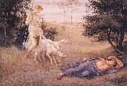 Walter Crane Diana and Endymion Spain oil painting artist